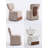 Linen Upholstered Armless Dining Chair With Casters,beige