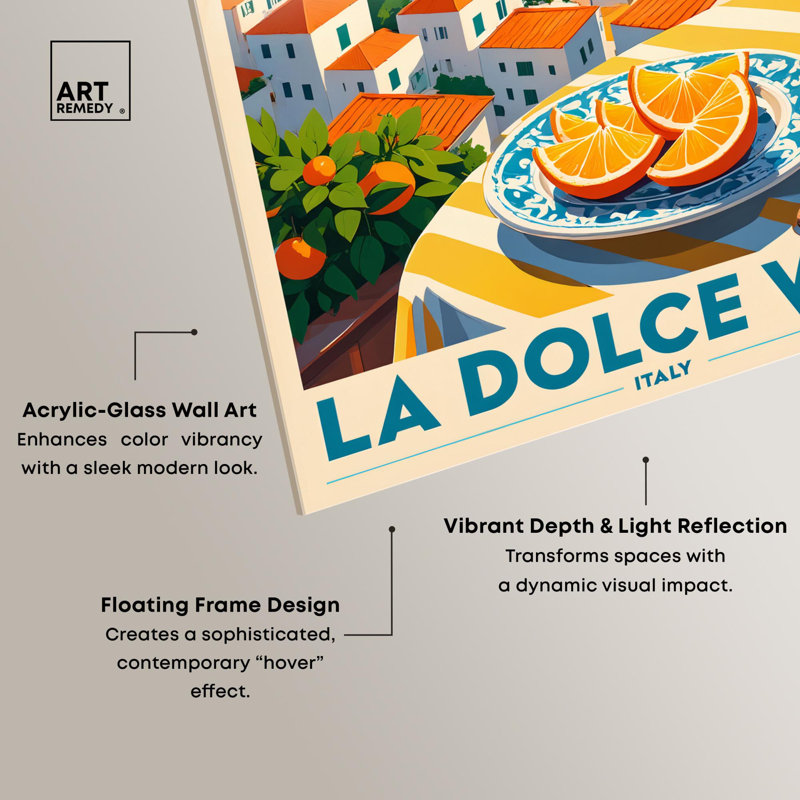 «A Toast to Italy», reproduction d'art rétro sur toile par Art Remedy, H 24 po x l 20 po