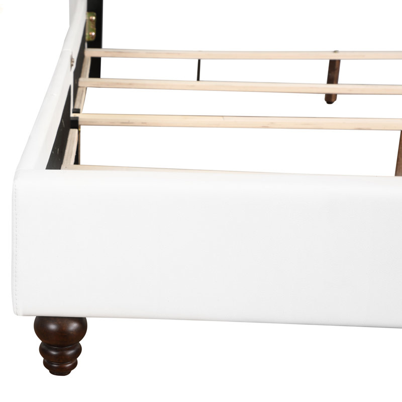 Stylish Transitional Full Bed In White