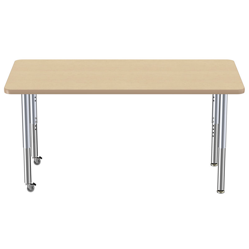 Table rectangulaire d'activité rectangulaire avec pieds réglables, 30" x 60", Érable / Érable, Super