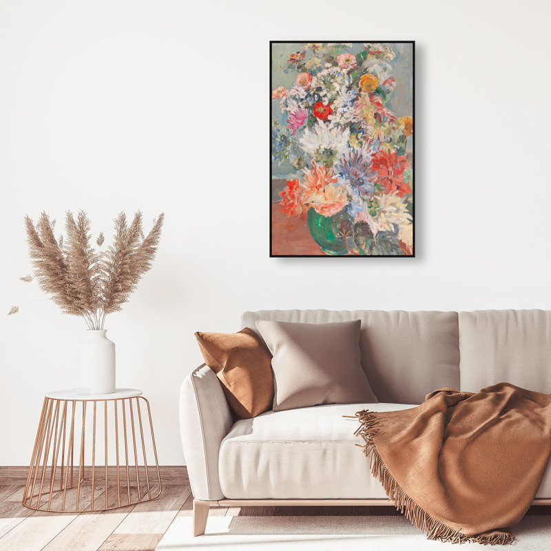 August 1906 Still Vase LR Canvas Floral & Botanical Print by Oliver Gal, Black Frame, 10 x 15, Black Frame, 46"H x 31"W