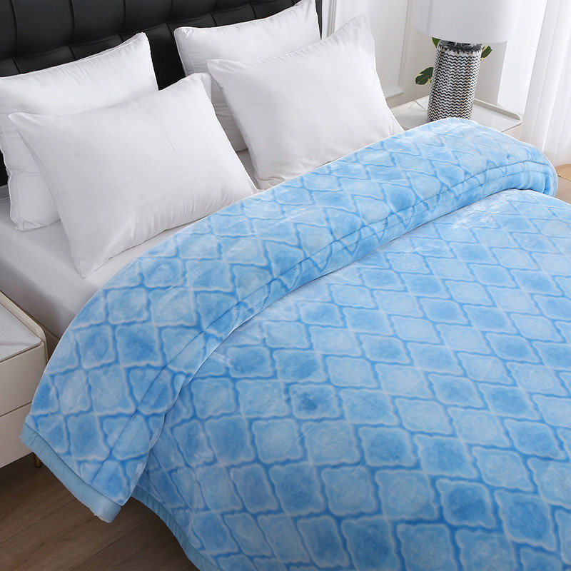 Couverture épaisse pour lit moelleux, couverture en molleton double face 2 plis, 87 po x 94 po, couverture chaude et confortable pour toutes les saisons