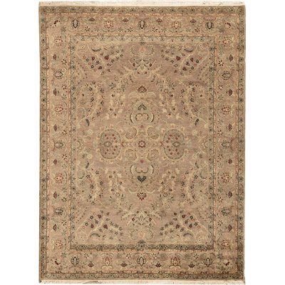 Wool Oriental Area Rug in Brown