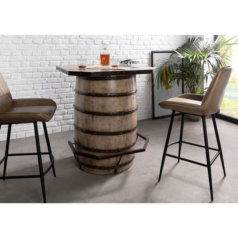 HEAVY INDUSTRY Solid Wood Dining Table, Brown, white and pink