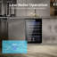 Electactic 4.45 Cu.ft Wine & Beverage Fridge - Freestanding, Digital Thermostat, Quiet Compressor, Dual-Pane Glass