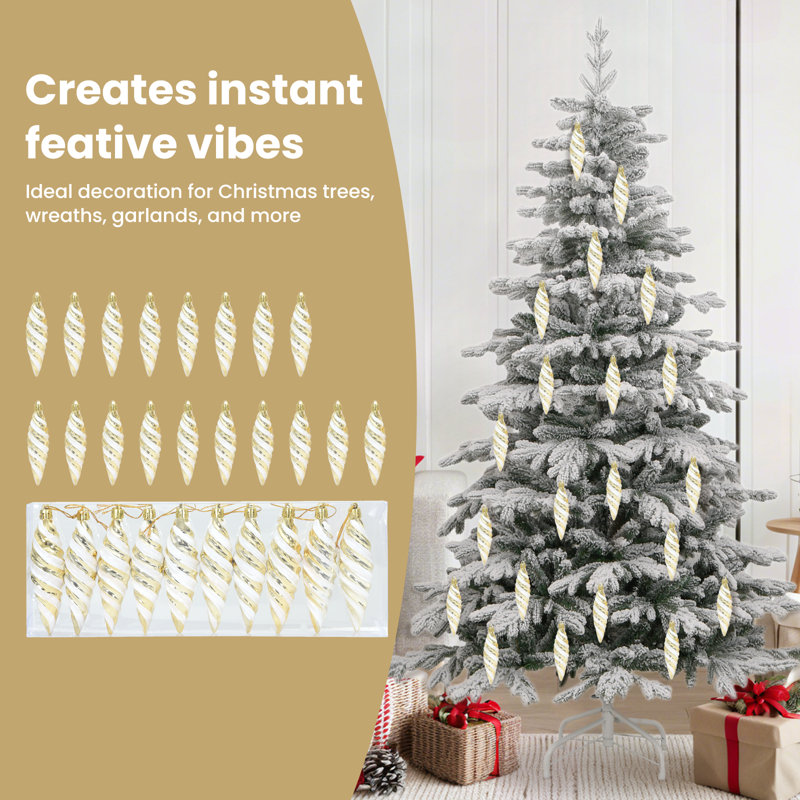 vidaXL Christmas Spiral Shape Ball, Gold