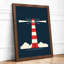 Lighthouse Beam Coastal - Framed Print-705551737-705551741