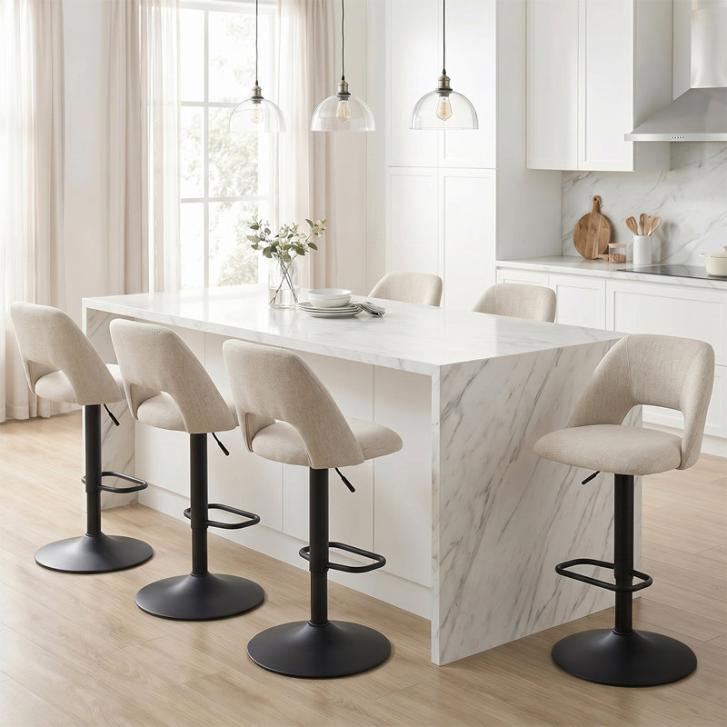 Tabouret de bar rotatif à hauteur ajustable Bridgette 24 "à 32" (ensemble de 6, Otameal