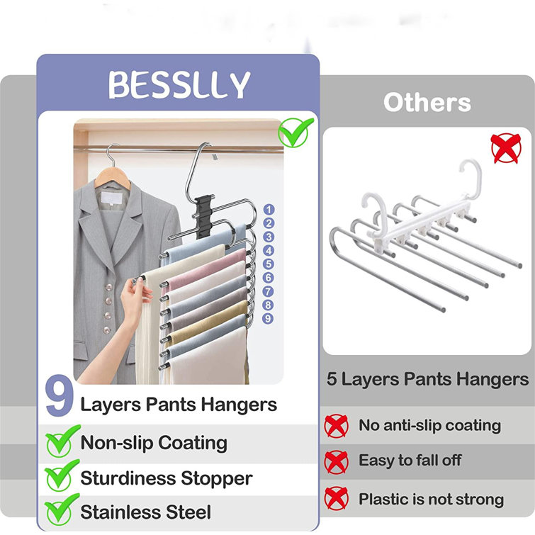 Fish hunter Metal Non-Slip Multi - Layer Hanger for Skirt/Pants