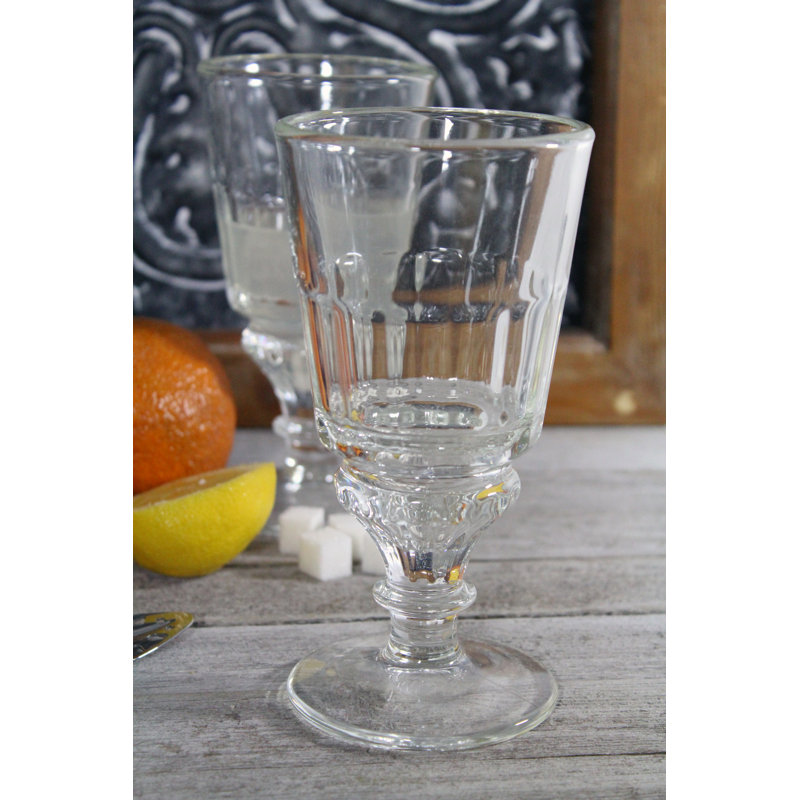 Clear Ribbed Glass 10.5oz Cocktail Goblet Set of 6