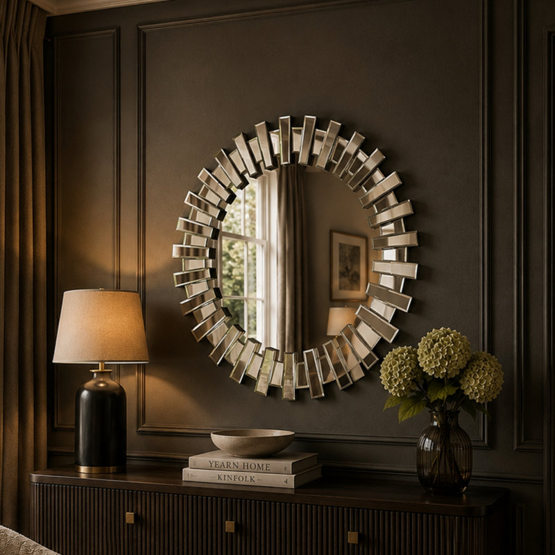 Joaquin Flat Mirror, 90cm H x 90cm W