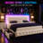 Jalna LED Lighted Upholstered Bed Frame with Bluetooth Sync Lights, Adjustable Headboard & 4 Storage Drawers, No Box Spring Needed, Easy Assembly,-1197959865-1146210903