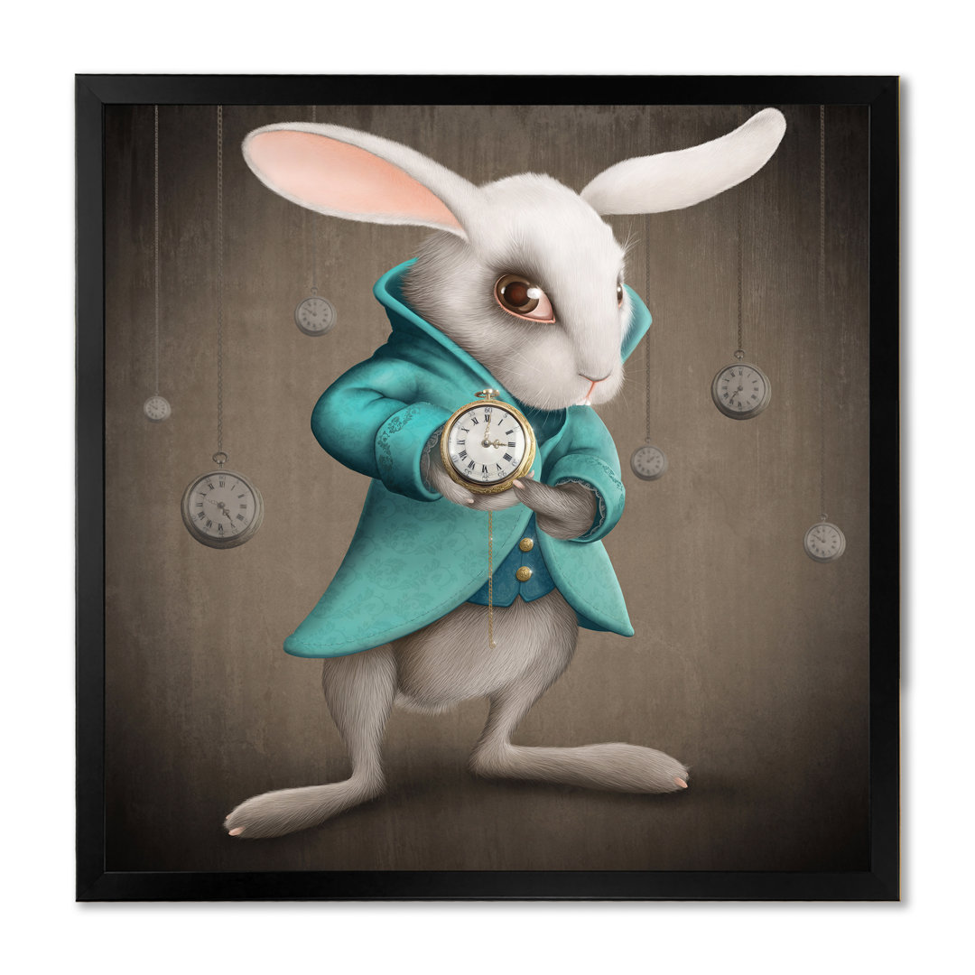 " White Rabbit Alice In Wonderland " by Designart East Urban Home 