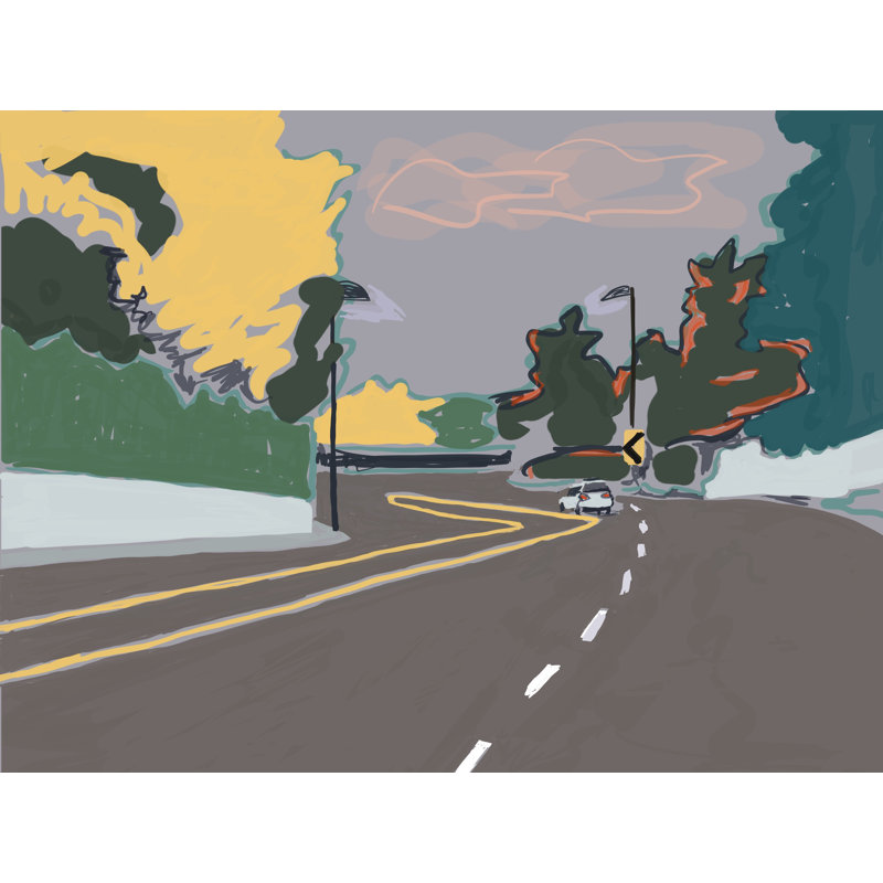 Sunset Heading East Print by Deborah Blum, 25.25" H x 31.25" W x 0.875" D