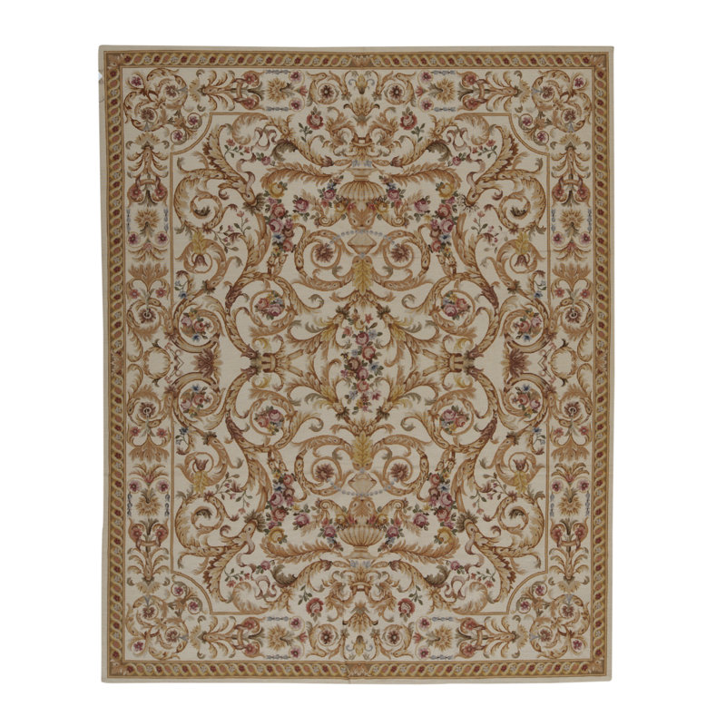 Hand-Knotted High-Quality Area Rug in Brown/Olive