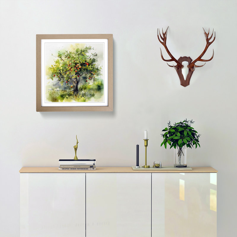 Single Picture Frame Print on Wood, Oak