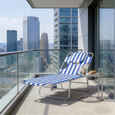 Handy Folding Bed,Outdoor Chaise Lounge Chair,Adjustable Back Tanning Chair