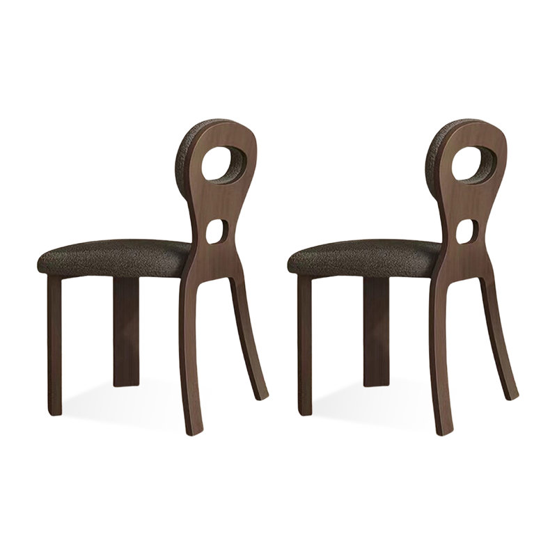 Chaise d'appoint à dossier solide gris (ensemble de 2), Gris