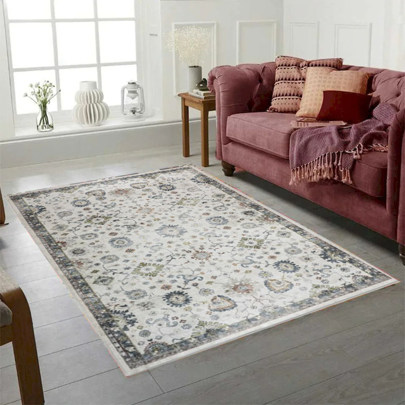 Tapis moderne à motif antidérapant et lavable Brio, Rectangle 2 pi 6 po x 4 pi 2 po