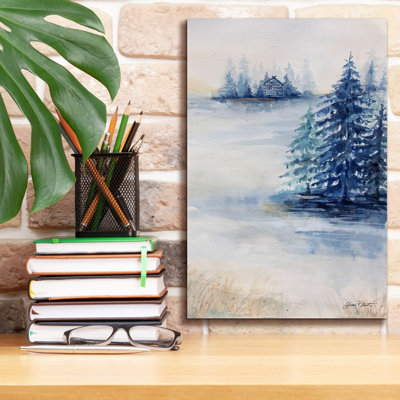  «Blue Pines C» par Jean Plout, art mural 12 po x 18 po