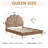 Shell  High Headboard Upholstered Platform Bed-1933886777-1933886778