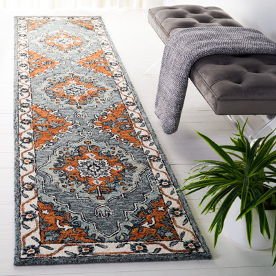 Dinkens Hand Tufted Wool/Cotton/Latex Rug in Brown/Gray
