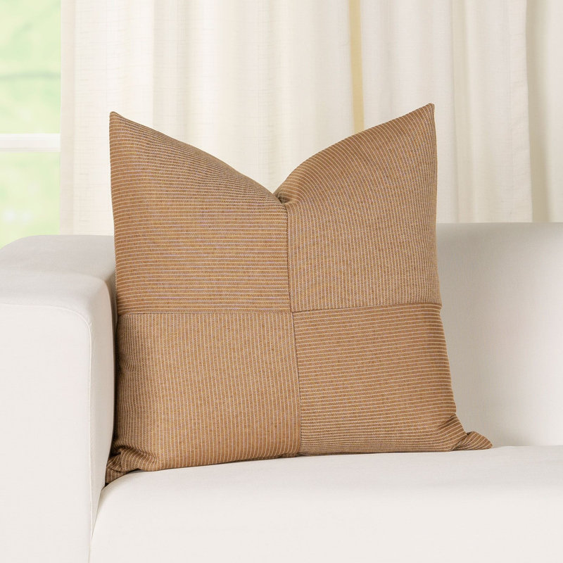 Redeem Cotton Blend Throw Pillow, Brown