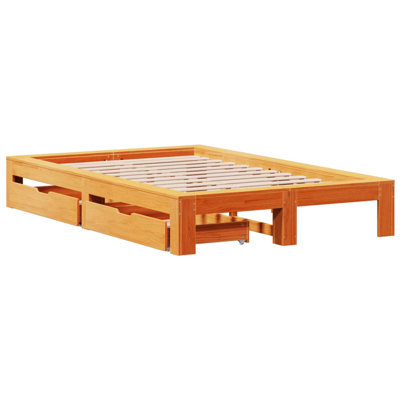 Solid Wood Storage Bed
