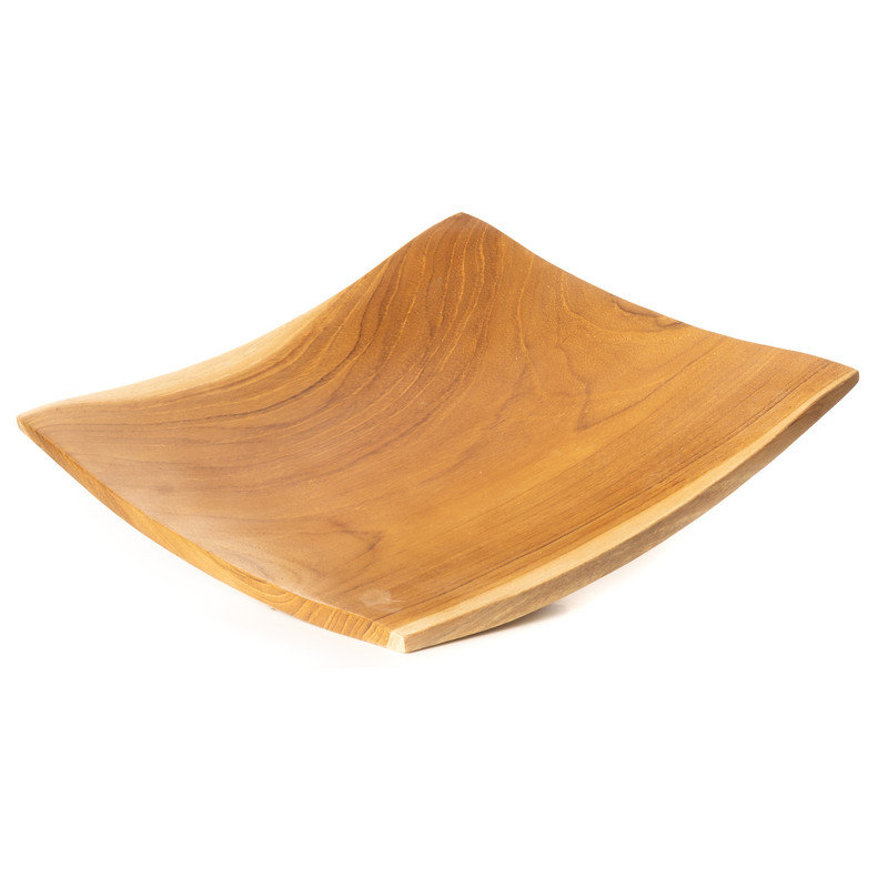 Origami Teak Wood Dinner Plate