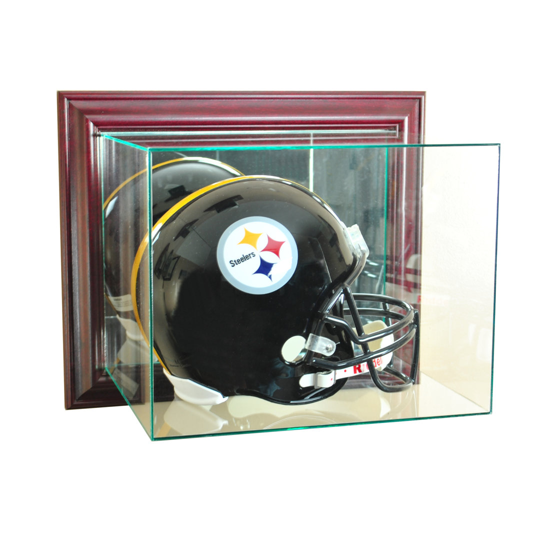 Perfect Cases And Frames 18'' W 12'' D Football Hat / Helmet Case Perfect Cases and Frames Color: Cherry