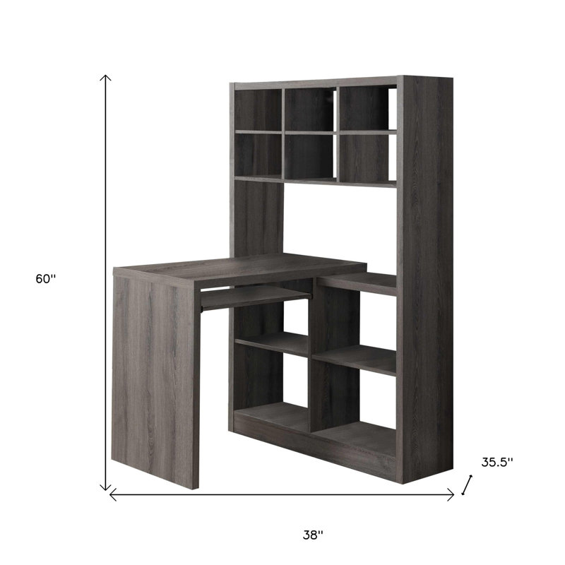 Bureau d'ordinateur en L
