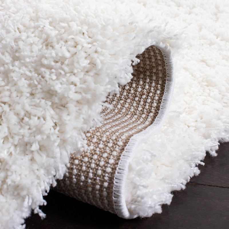Assar White Area Rug, Square 6'7"