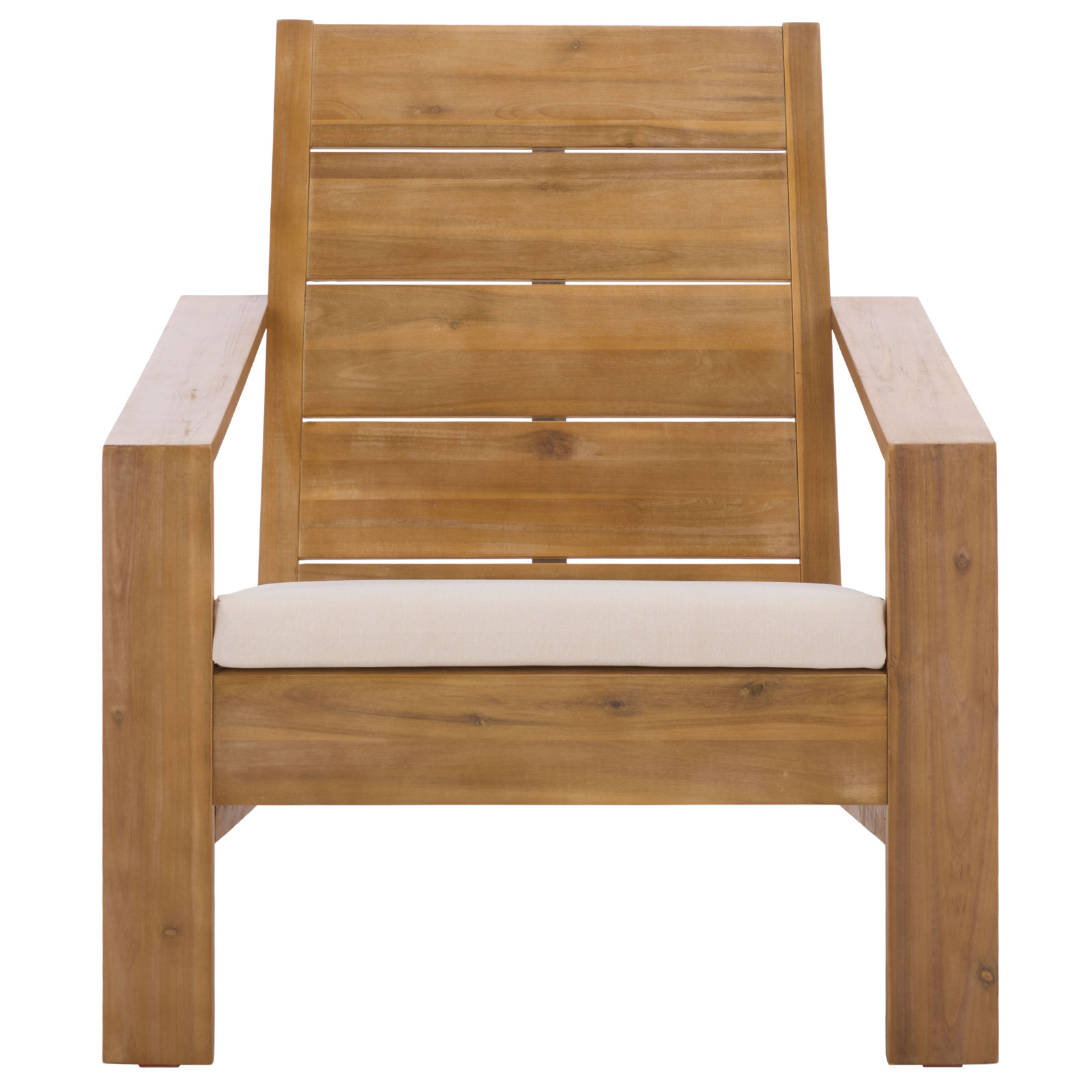 Chania Acacia Adirondack Chair, Oak / Cream