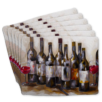 Braided Polyester Kibbe Set of 6 - Red Wine Home Decor
