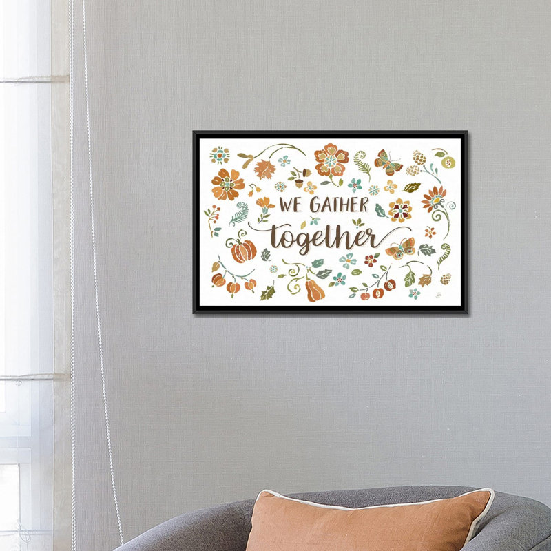 «Autumn Impressions I», impression sur toile, H 32 po x l 48 po x P 1,5 po, Toile avec cadre noir, Pas de tapis