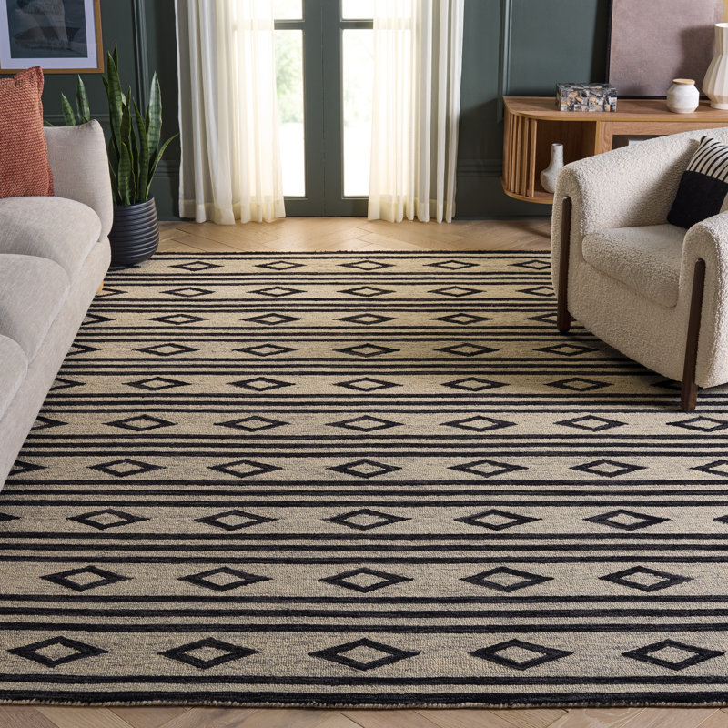 Vedika Hand Tufted Wool Southwestern Rug, Rectangle 8' x 10'