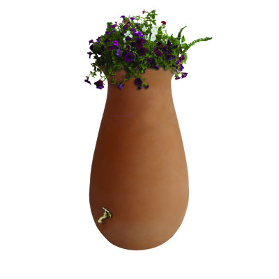 65 Gallon Rain Barrel with Planter Top