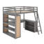 Lit mezzanine double avec tablettes et bureau-1508724948
