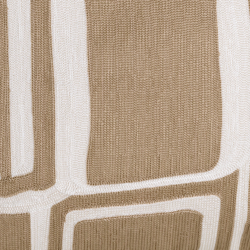 Ribeira Square Pillow Cover & Insert, Beige/White