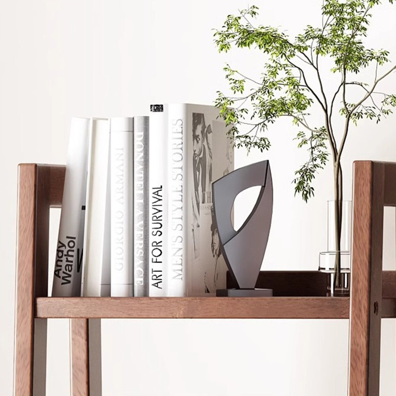 High-quality and stylish bookcase, (4 tablettes) H 59,4 po x l 23,6 po x P 13,7 po, Marron foncé