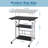 Laptop Desk Adjustable Desk Home Office Desks for Small Spaces Portable Desks Table for Bedrooms,Mobile Rolling Computer Work Desks on Wheels