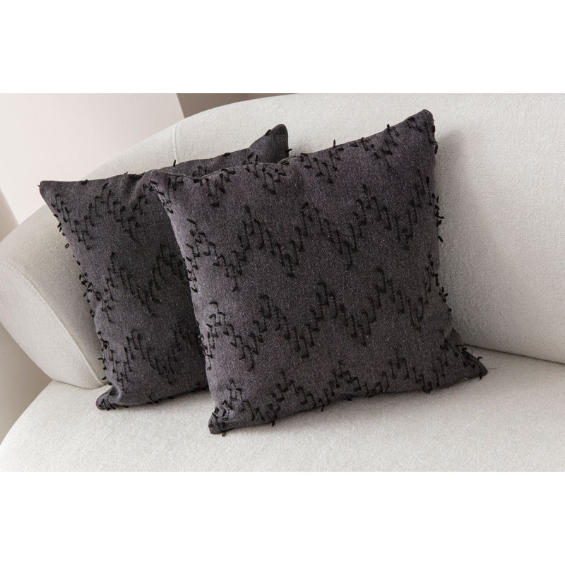 Housse de coussin, 2, Noir
