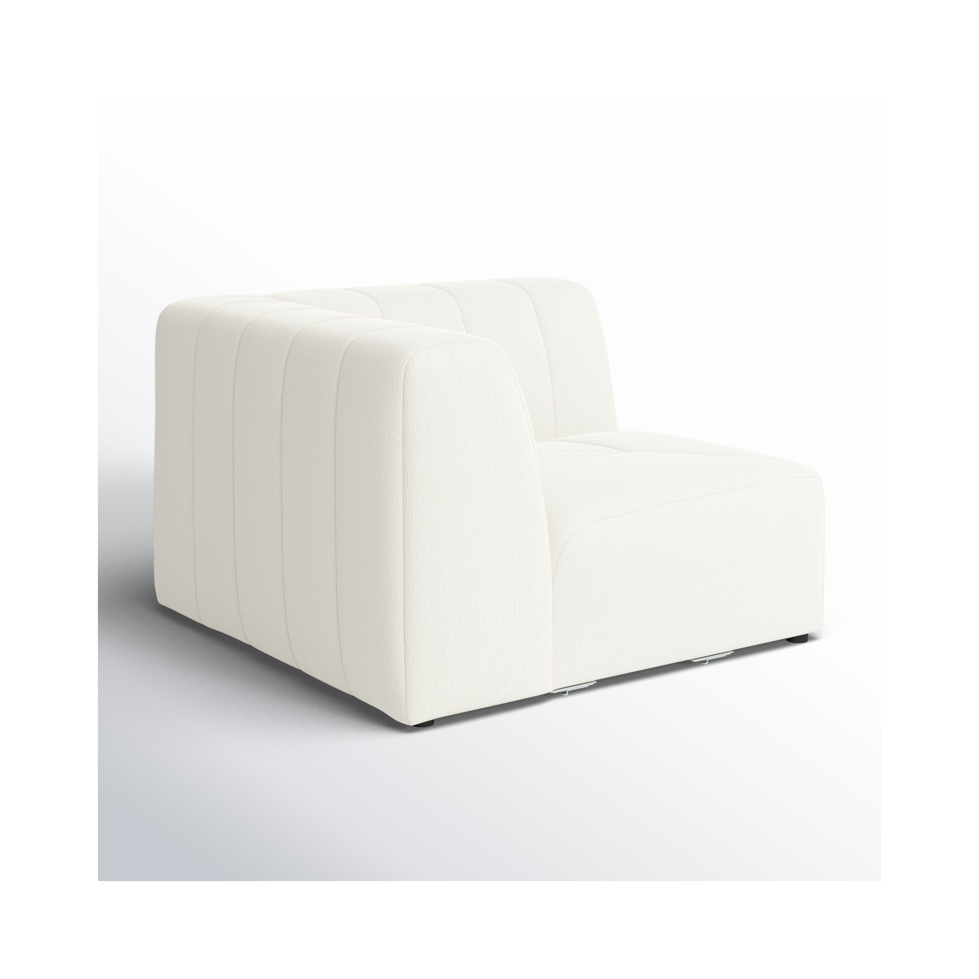 Bowry Langham Channeled Corner Piece - Fayette Cloud, Fayette Cloud