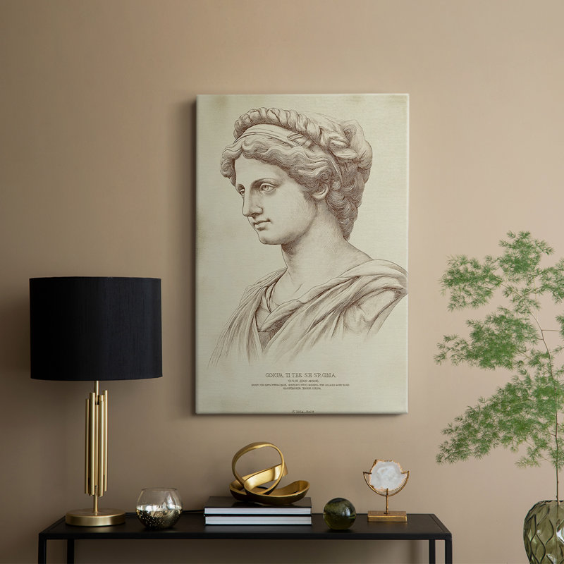 «WOMEN Series» - Toile tendue avec châssis de qualité supérieure - Prêt à être accroché, H 18 po x l 12 po