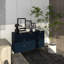 Armoire de rangement autoportante à 7 tiroirs bleu + fer avec pieds réglables et un look moderne, pour l'organisation à la maison