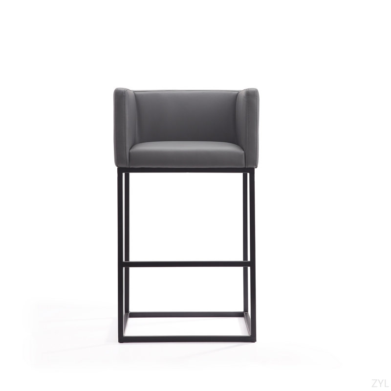 Tabouret de bar en métal gris Ambassy