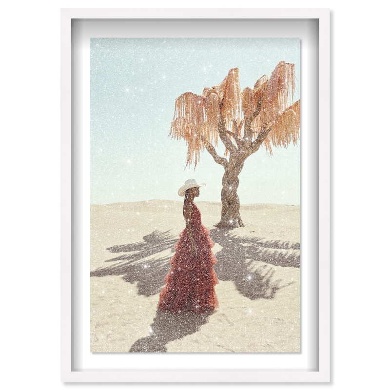 Cowgirl Couture Shadowbox Fashion Print by Oliver Gal, Black Frame, 10 x 15, 25.5"H x 37.5"W, White Shadowbox