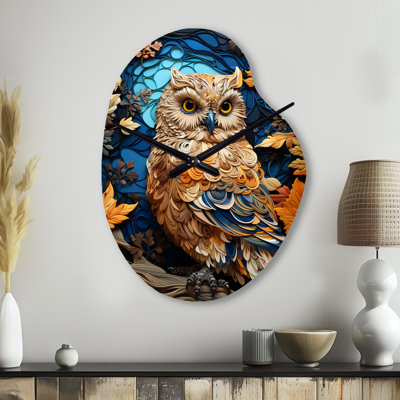 Horloge murale Haylin Brown Owl Overture I - Owl