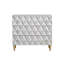 Armoire console argent métallique et champagne