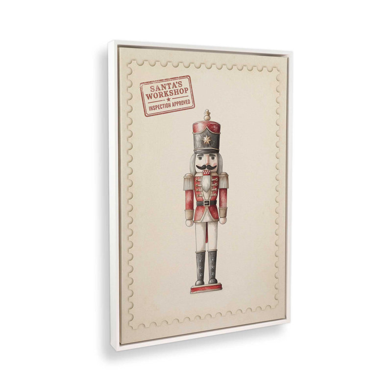 Nutcracker Post Canvas Art Print, 18.75" H x 12.75" W, Opaque White